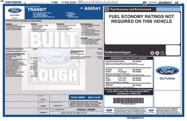 ford transit van 2018 1FTYR1DG1JKA96541 image ford transit van 2018 1FTYR1DG1JKA96541 image
